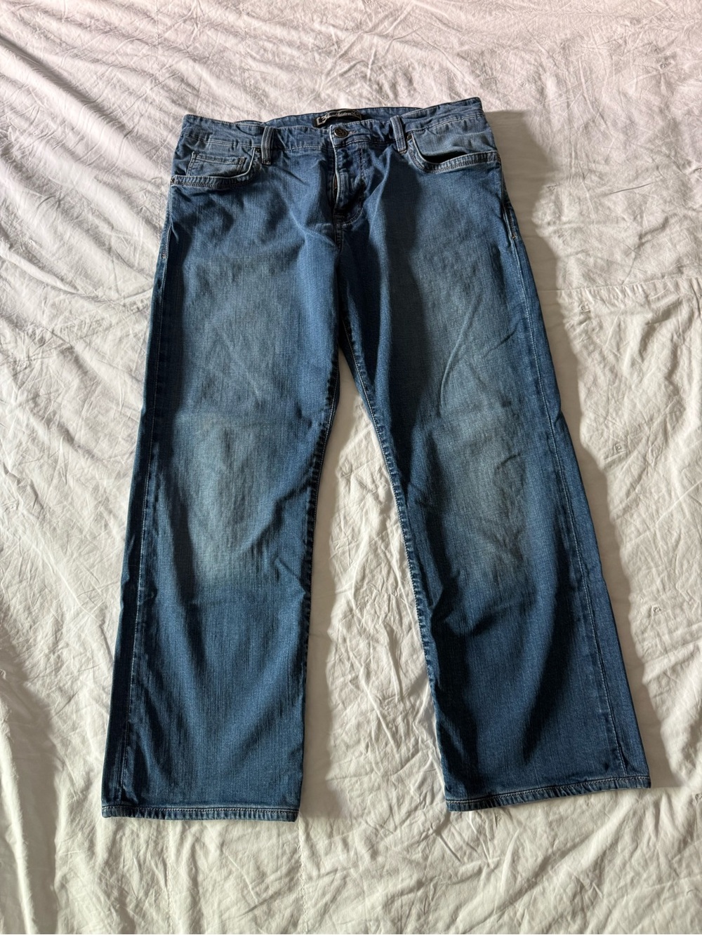34 Heritage Confidence Jeans Mid Rise Relaxed Straight Blue 35x30